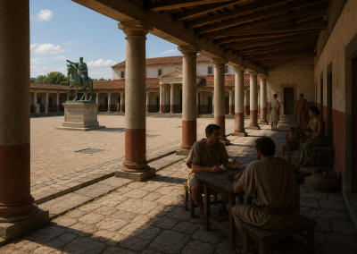 El patio romano de Silva Urbem Waldgirmes muestra el intento de llevar la vida urbana de Roma al corazón de Germania.